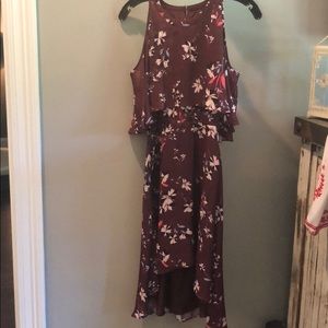 Cute open back/open Shoulder high low dress